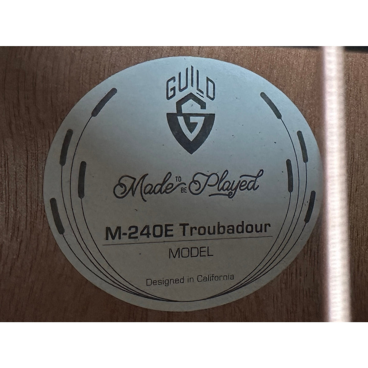 Guild M-240E Troubadour Concert Acoustic-Electric Guitar w/ Gig Bag | Untested