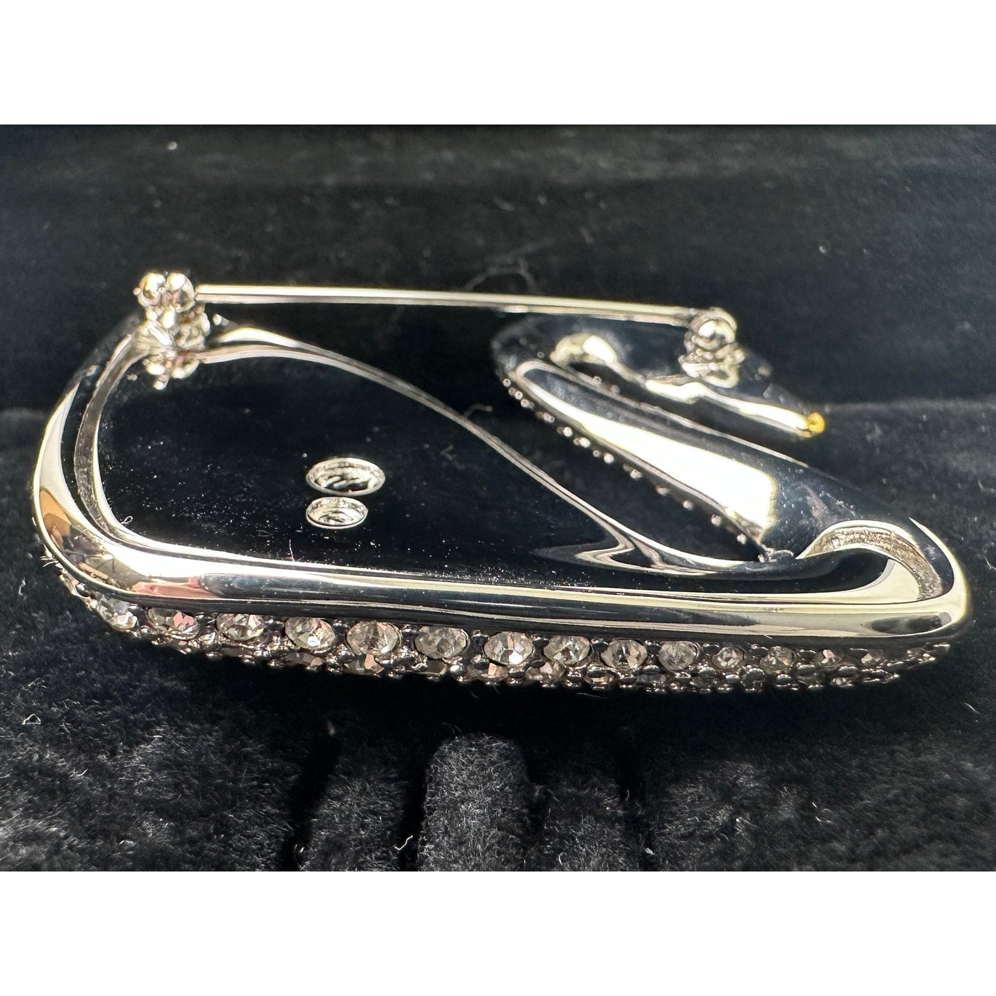 Vintage Swarovski Centenary Pavé Crystal Swan Brooch Pin