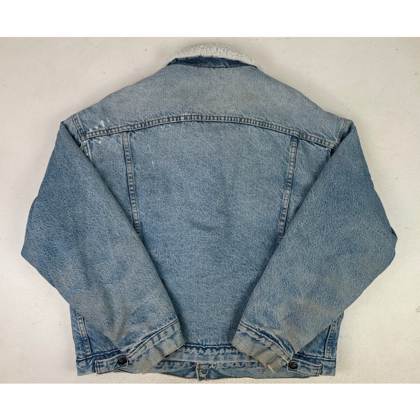 Vintage Levi's Made in USA Sherpa Lined Denim Trucker Jacket M's XL / W's XXL