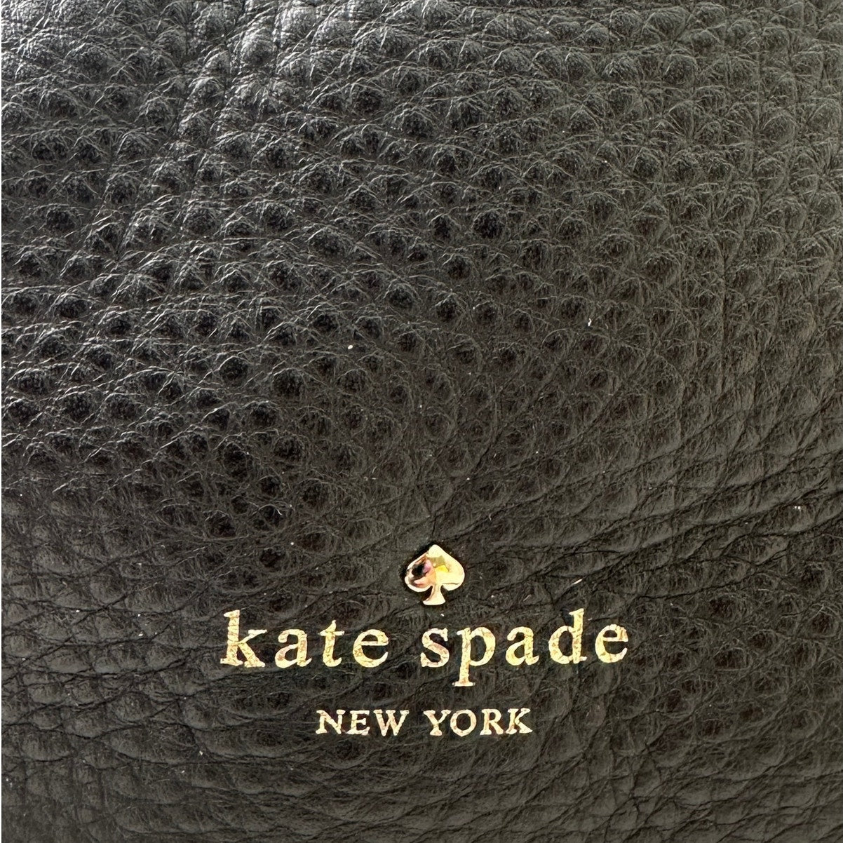 Kate Spade Charles Street Small Haven Black Pebbled Leather Hobo Bag