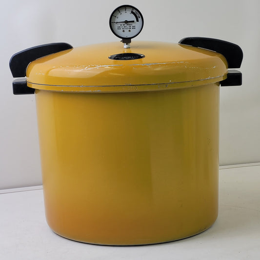 Vintage Presto Pressure Cooker Canner Large 20 Qt Yellow Harvest Gold
