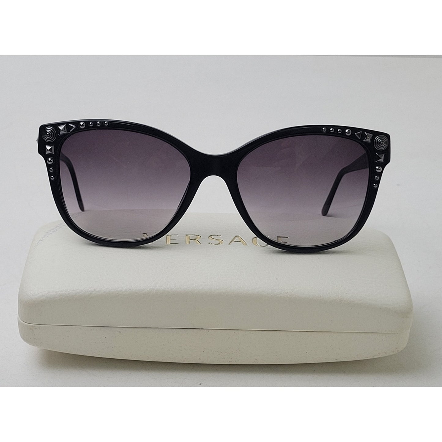 Versace Model #4270 Studded Black Cat-Eye Prescription Frames  | Made in Italy