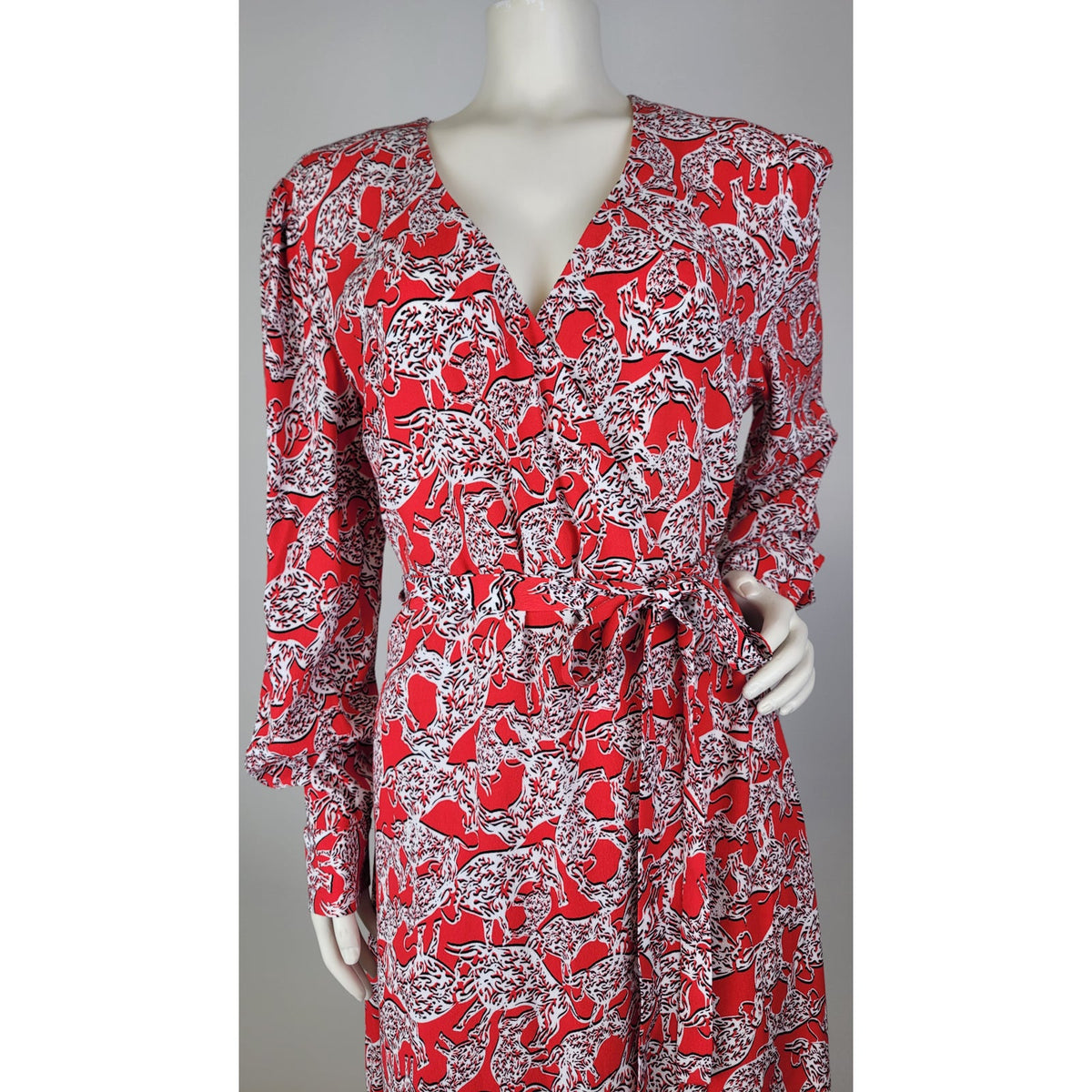 Diane von Furstenburg Saville Long Sleeve Wrap Dress All-Over Print Sz M NWT