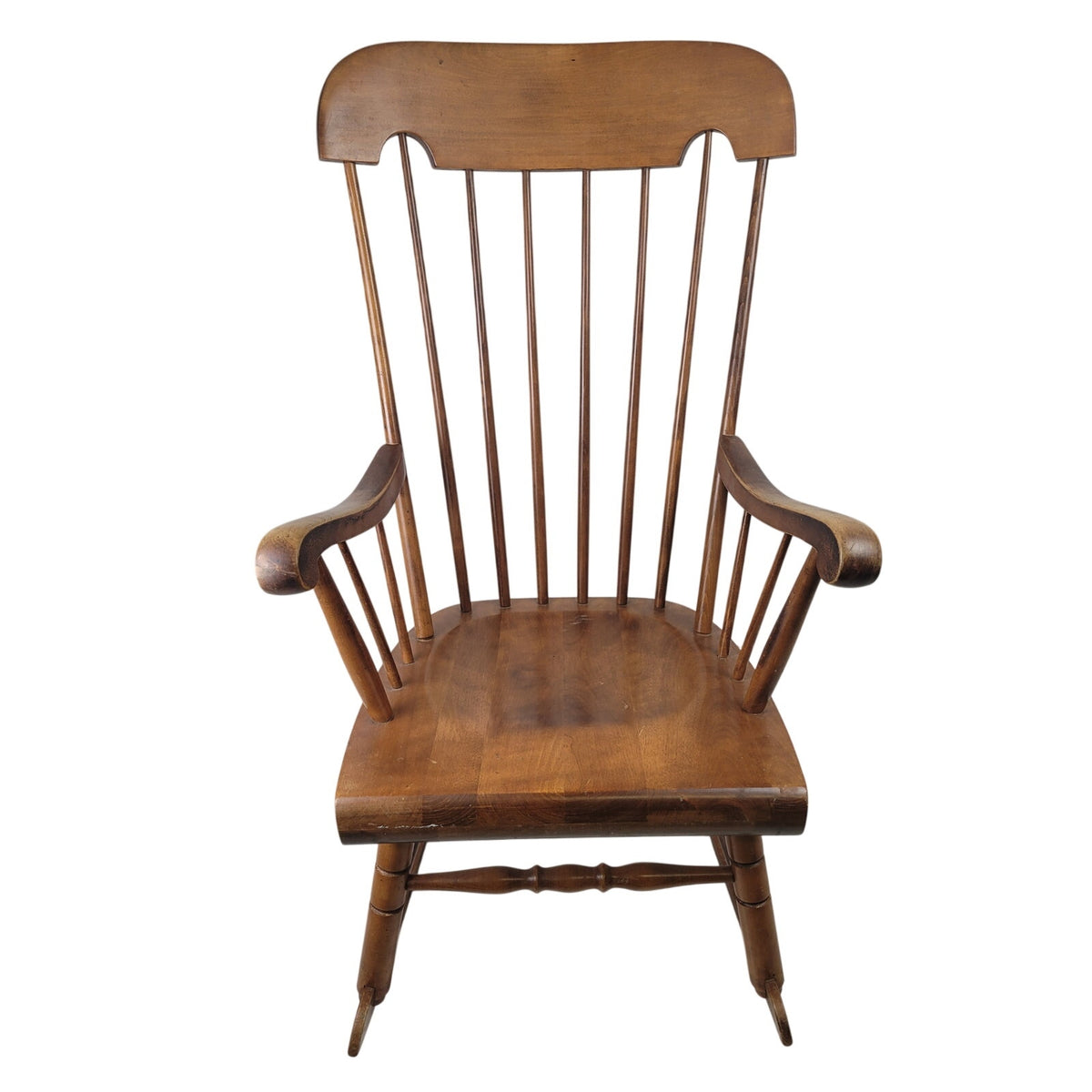 Vintage MCM Tell City Hard Rock Maple Rocking Chair | Andover Finish