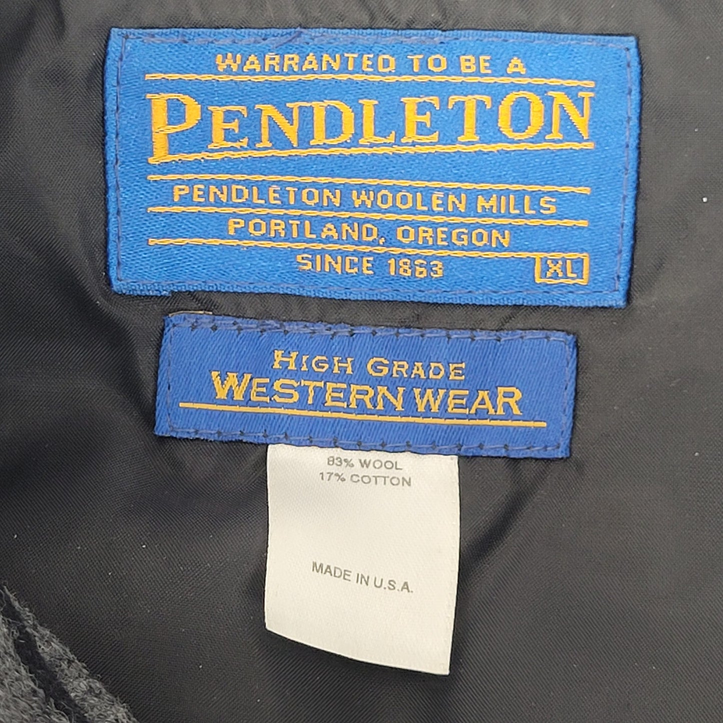 VTG Pendleton High Grade Western Wear Wool Jacket Coat Southwestern Aztec Sz XL