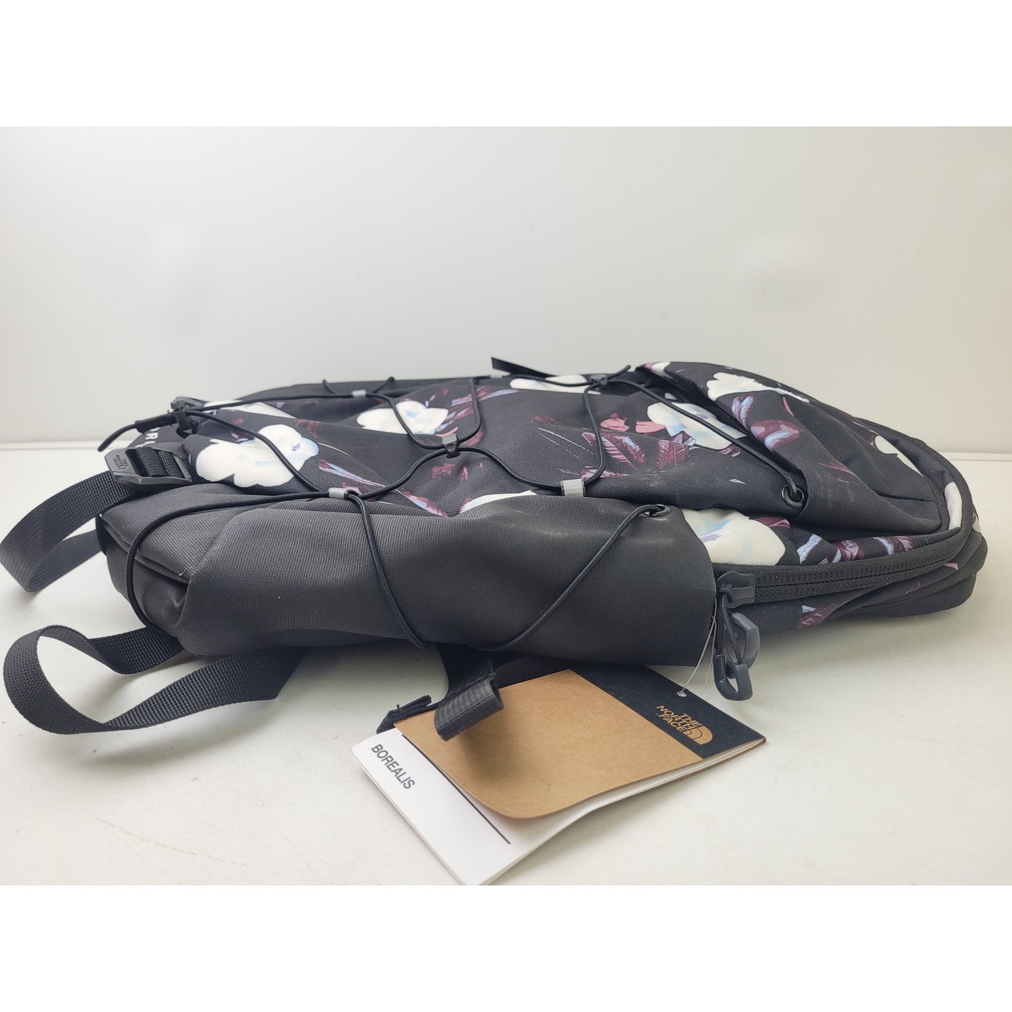 The North Face Borealis Backpack TNF Black Winter Flowers Print NWT