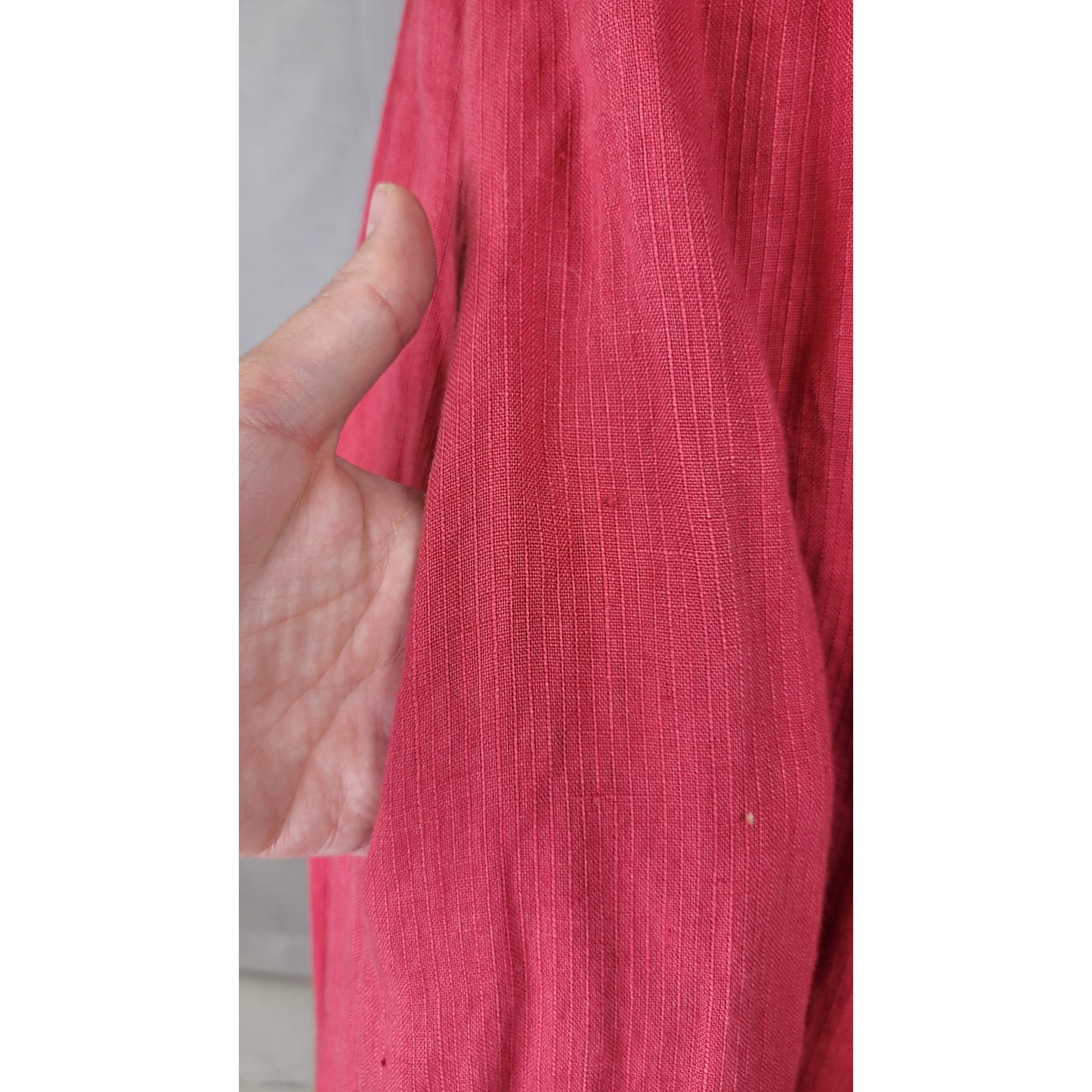 Free People Shimmers in the Sky Linen Maxi Dress Bead Embellished Bodice Sz L