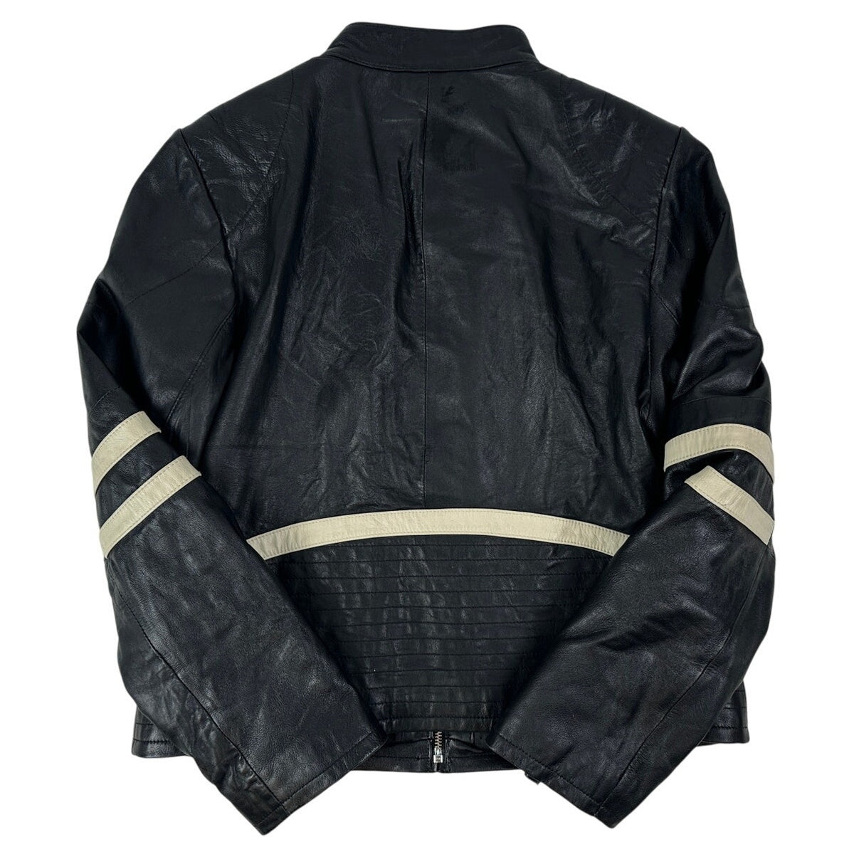 Wilsons Leather Black Maxima Cafe Racer Motorcycle Jacket Women's Sz L