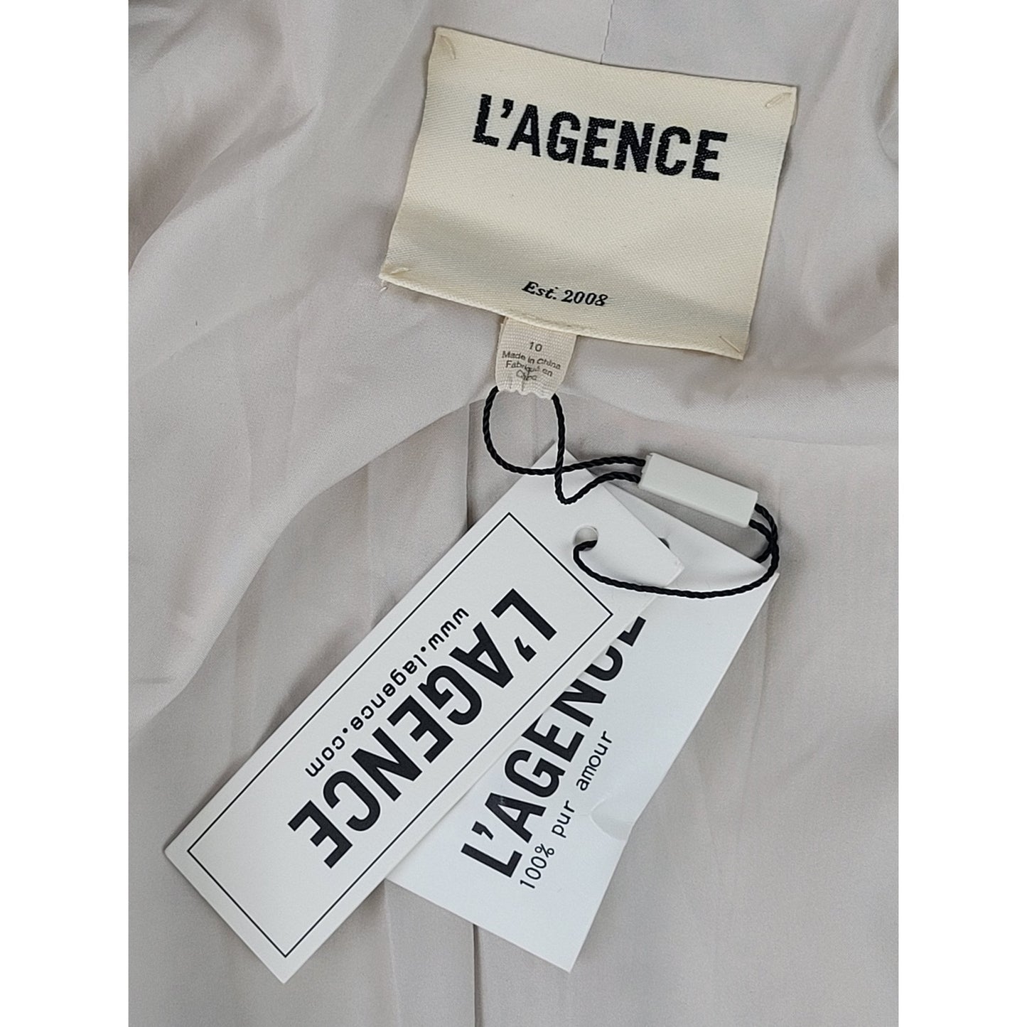 L'AGENCE Women's Kenzie Double-Breasted Plaid Blazer Women's Sz 10 NWT