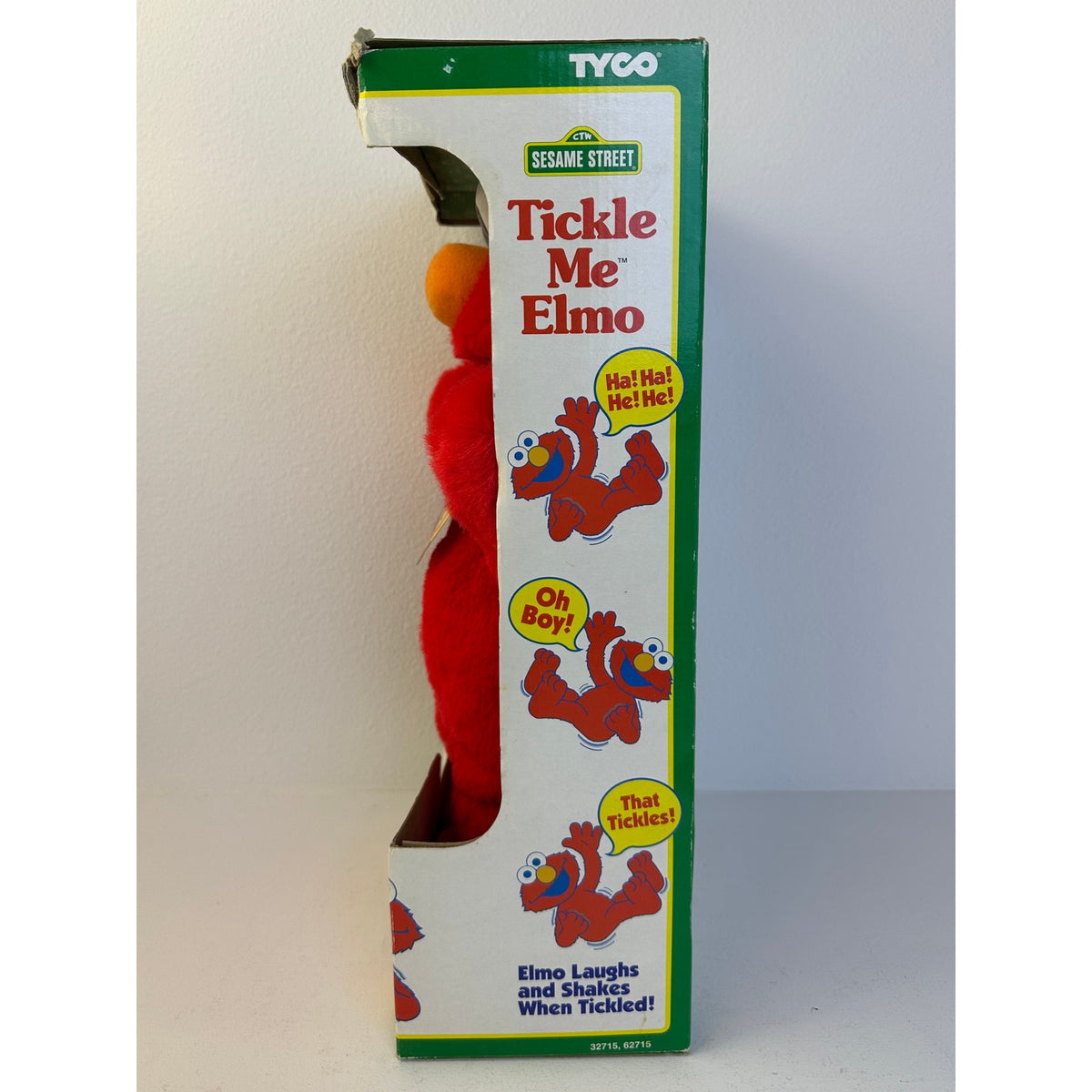 Vintage 1996 Tyco Tickle Me Elmo Plush Toy (Model 62715) in Original Box