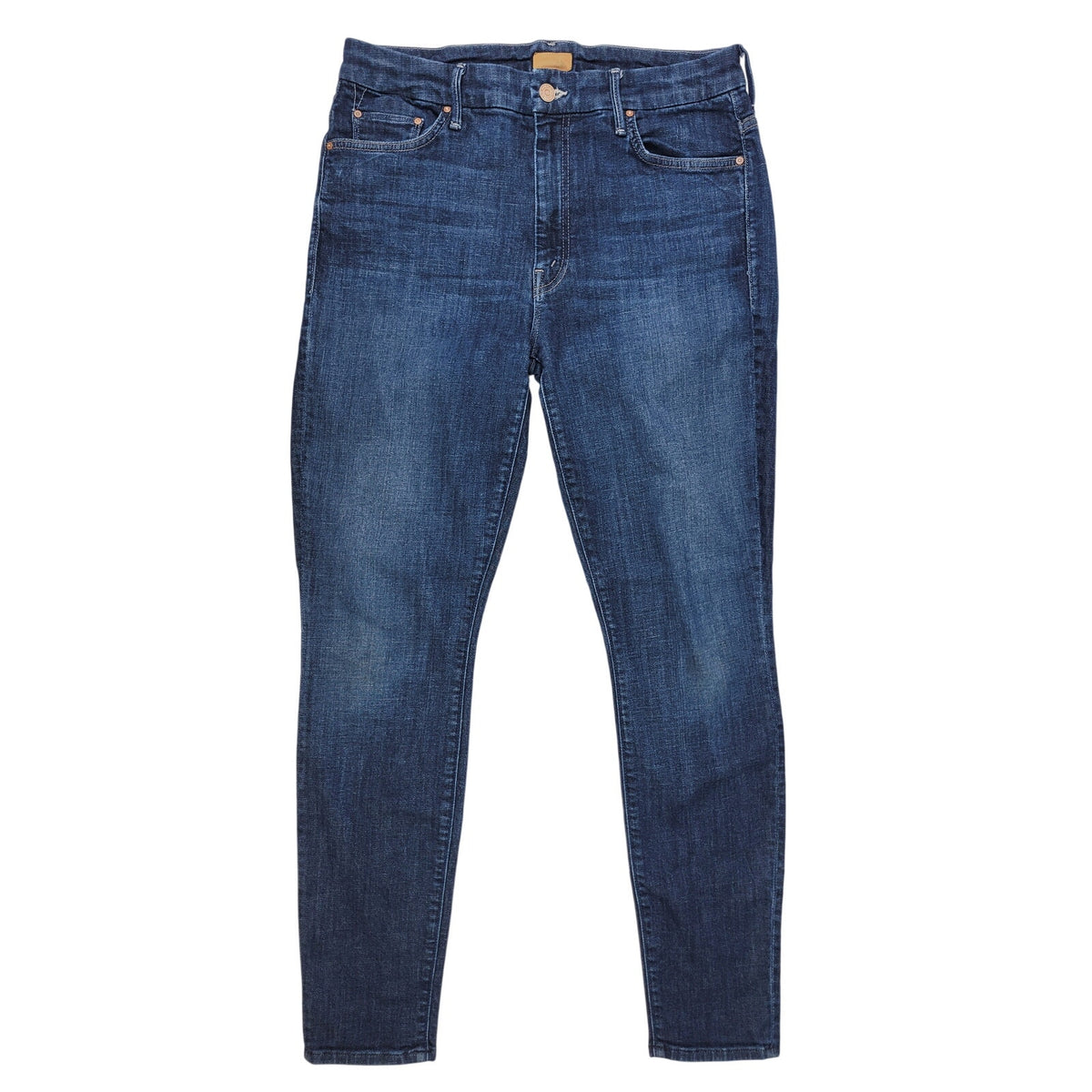 MOTHER High Waisted Looker Medium Wash Skinny Jeans | Women's Sz 31