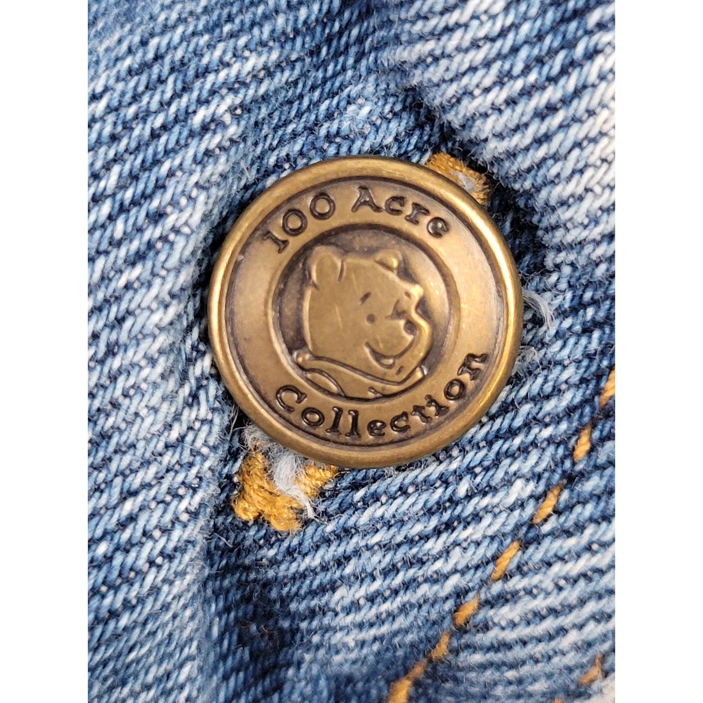 Vintage Winnie the Pooh Denim Overalls "Best Buddies" Embroidery Sz 24 Months