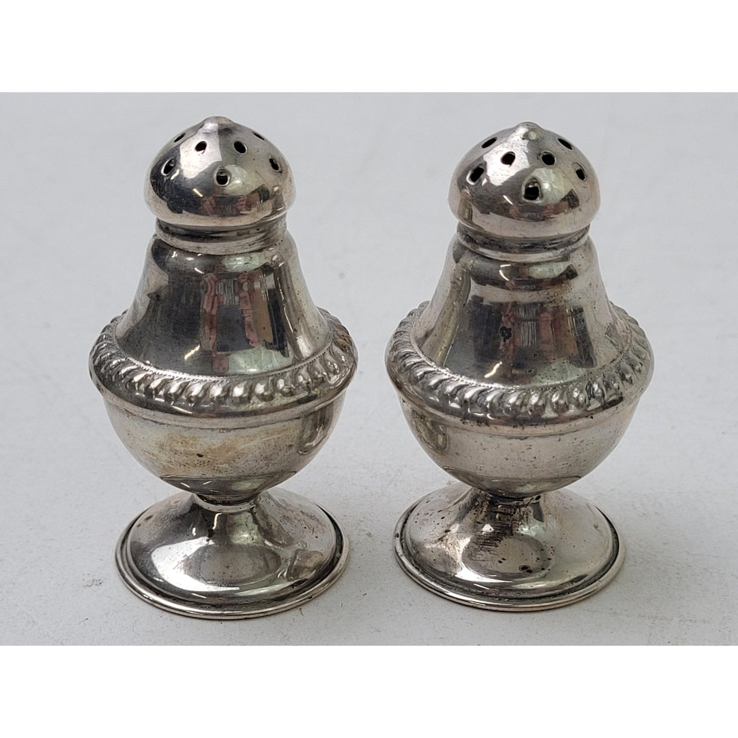 Vintage Sterling Silver Salt & Pepper Shaker Set | 2 1/4" Tall