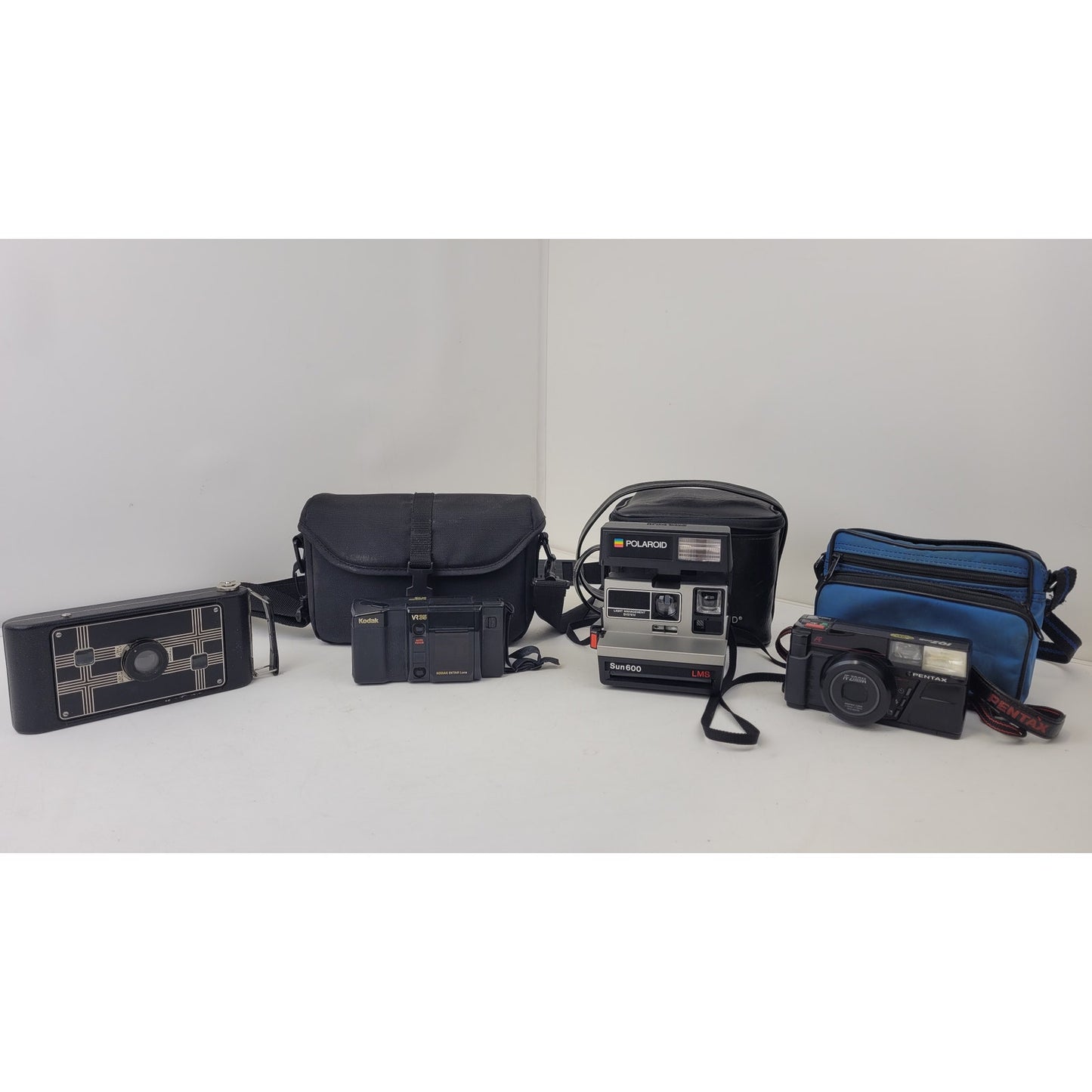 Antique & Vintage Film Camera Lot of Four | Kodak, Polaroid, Pentax