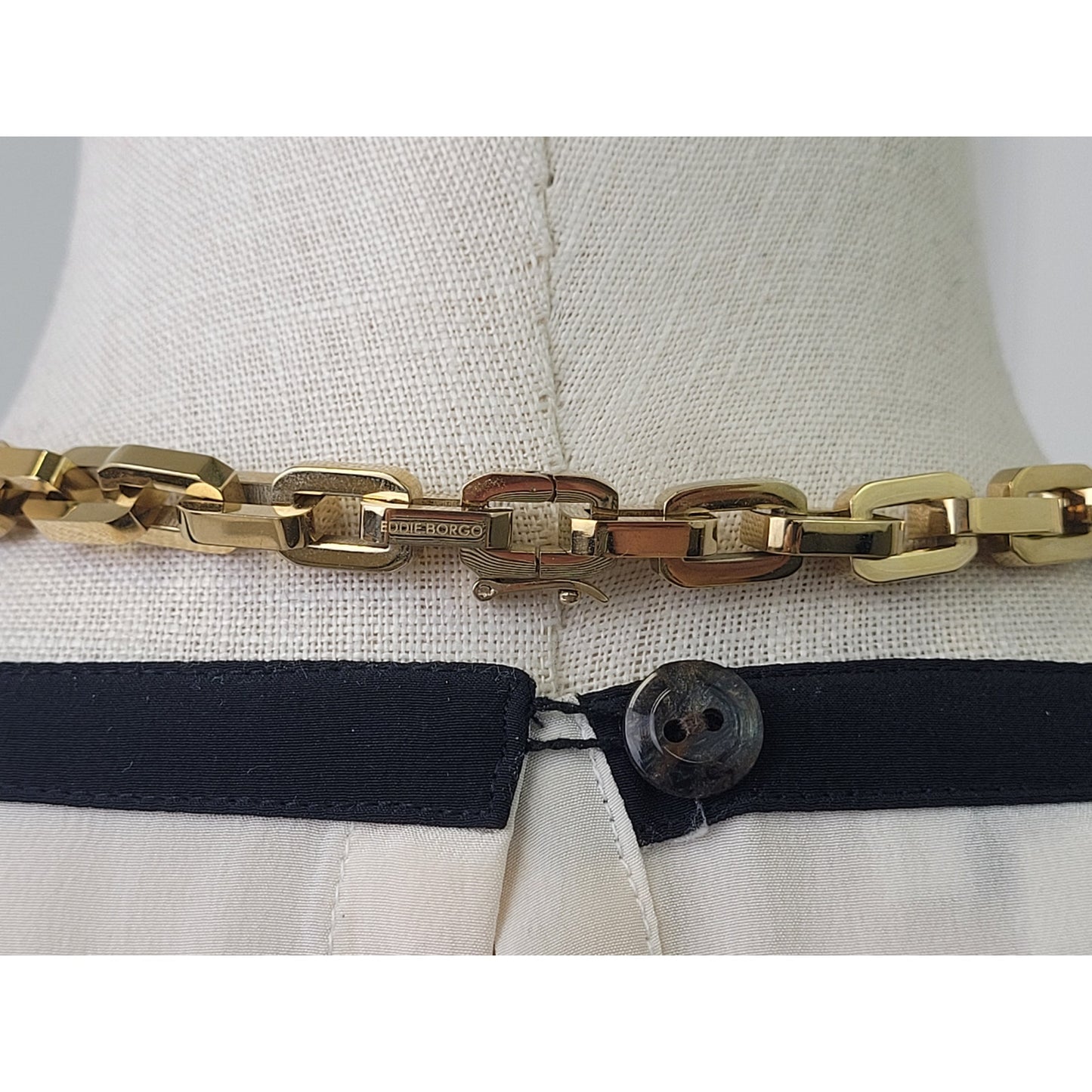 Eddie Borgo Supra Link Collar Necklace 12K Gold-Plated Rectangular Links | 17"