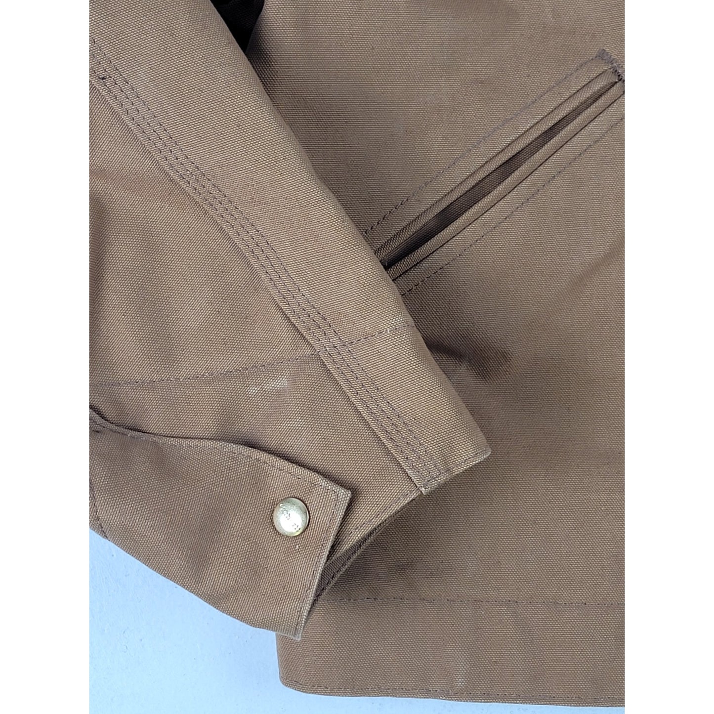 Vintage Carhartt J01 BRN Blanked Lined Detroit Jacket Men's Size 46 (XL) EUC