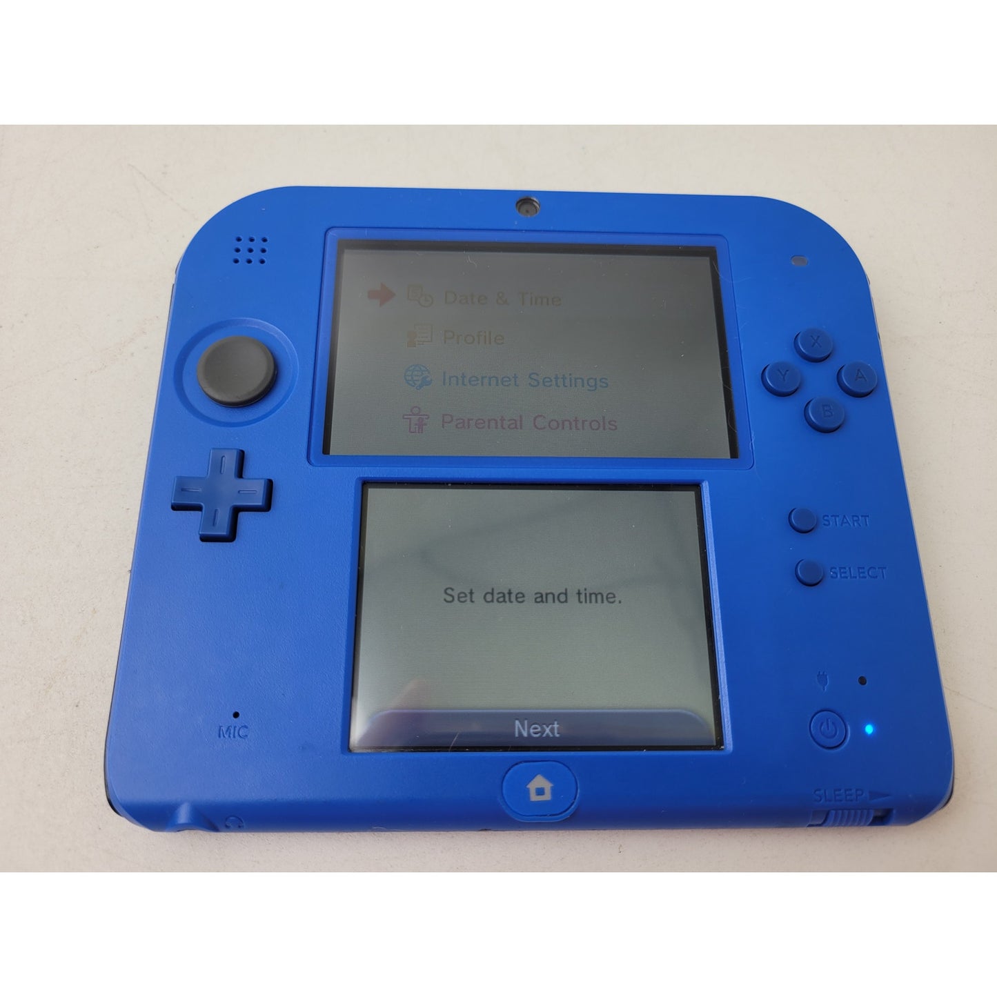 Nintendo 2DS Blue Handheld Console Solid Slate Design + Case | No Charger