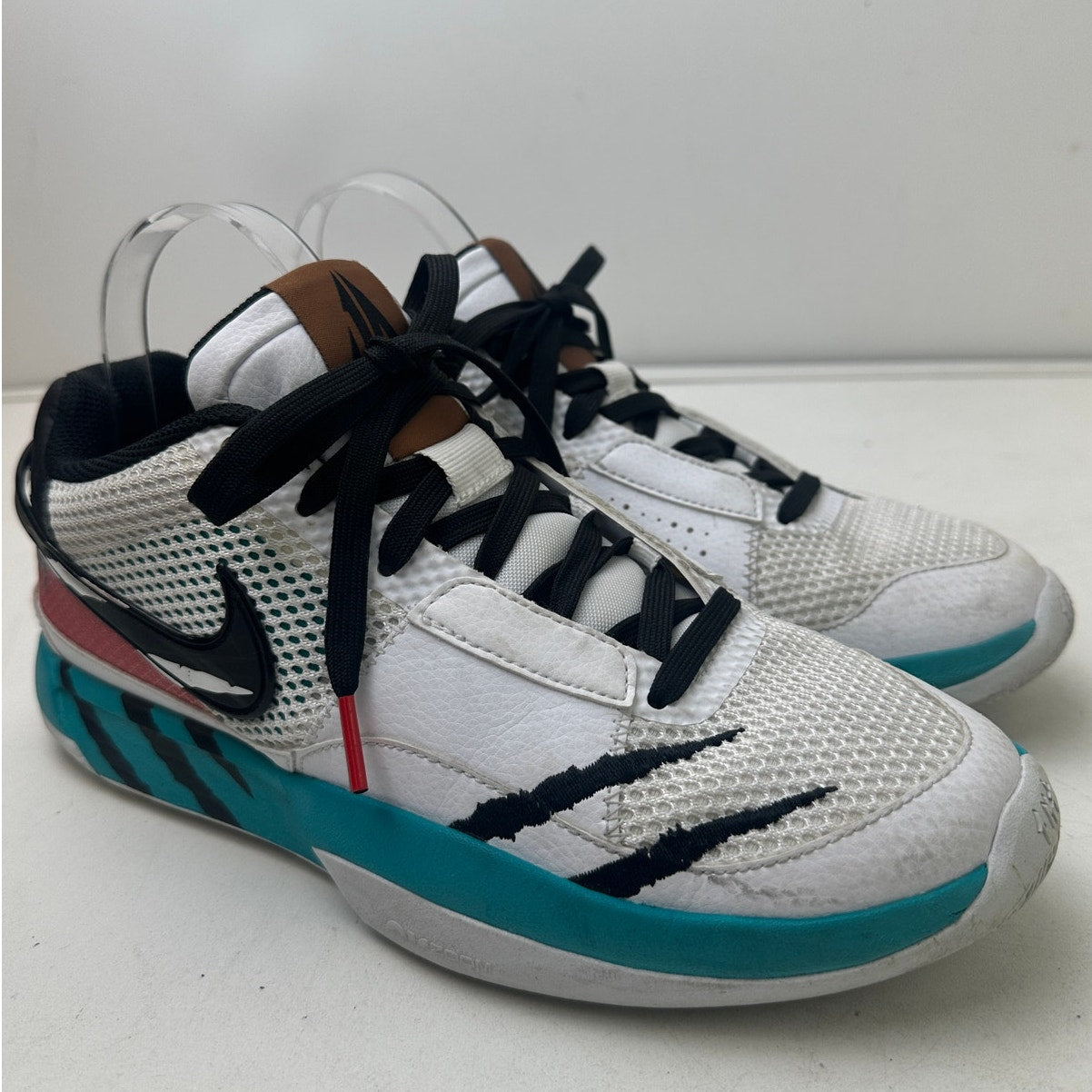 Nike Ja 1 Reverse Scratch White/Turbo Green/University Red Sneakers Men's Sz 7.5