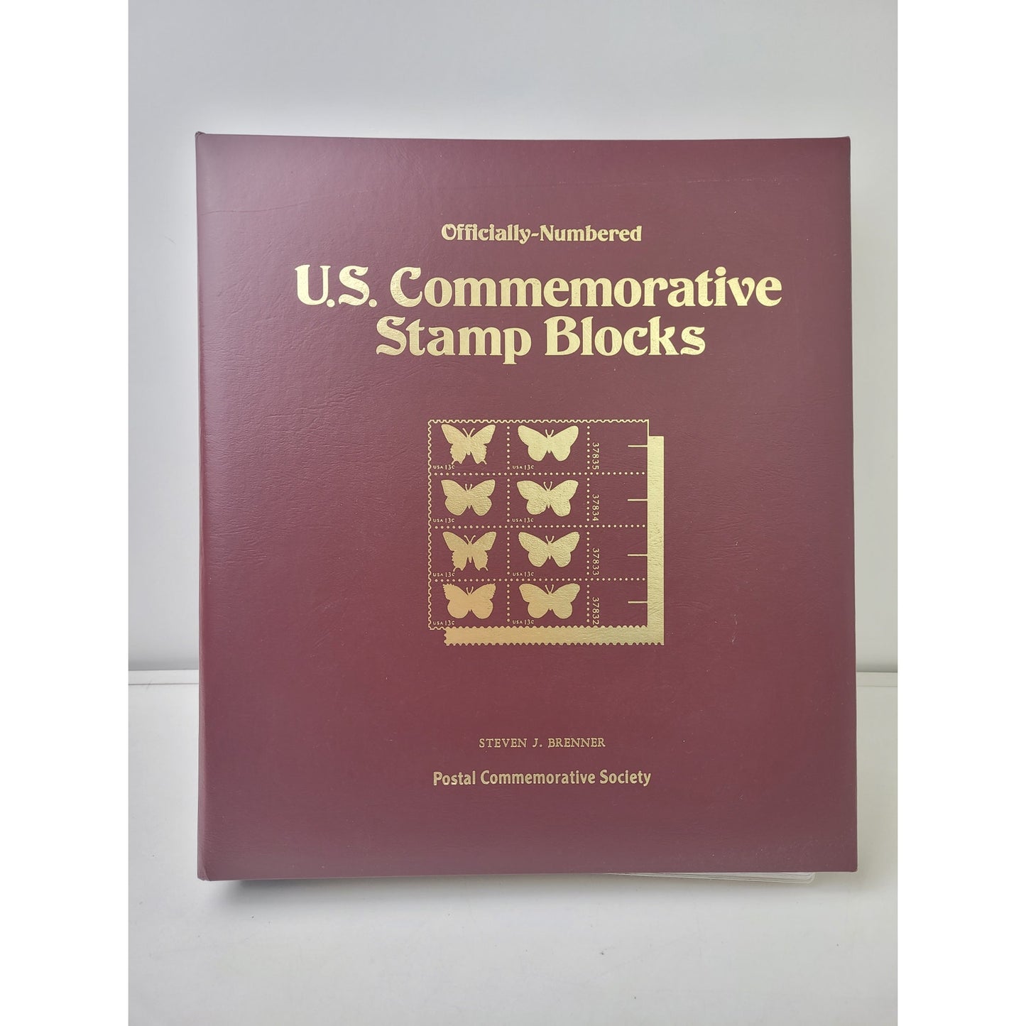 Vintage 1990-1999 Officially-Numbered U.S. Commemorative Stamp Blocks Album