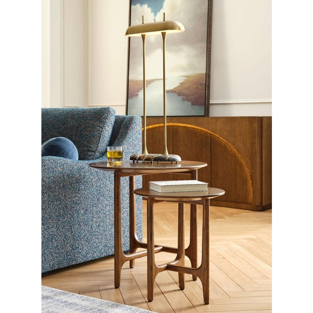 Revelation Mid-Century Modern Style Stow Away Nesting Tables | Set of 2