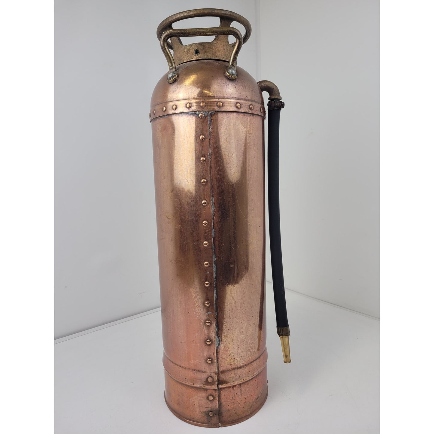 Antique Empire Copper Brass Fire Extinguisher