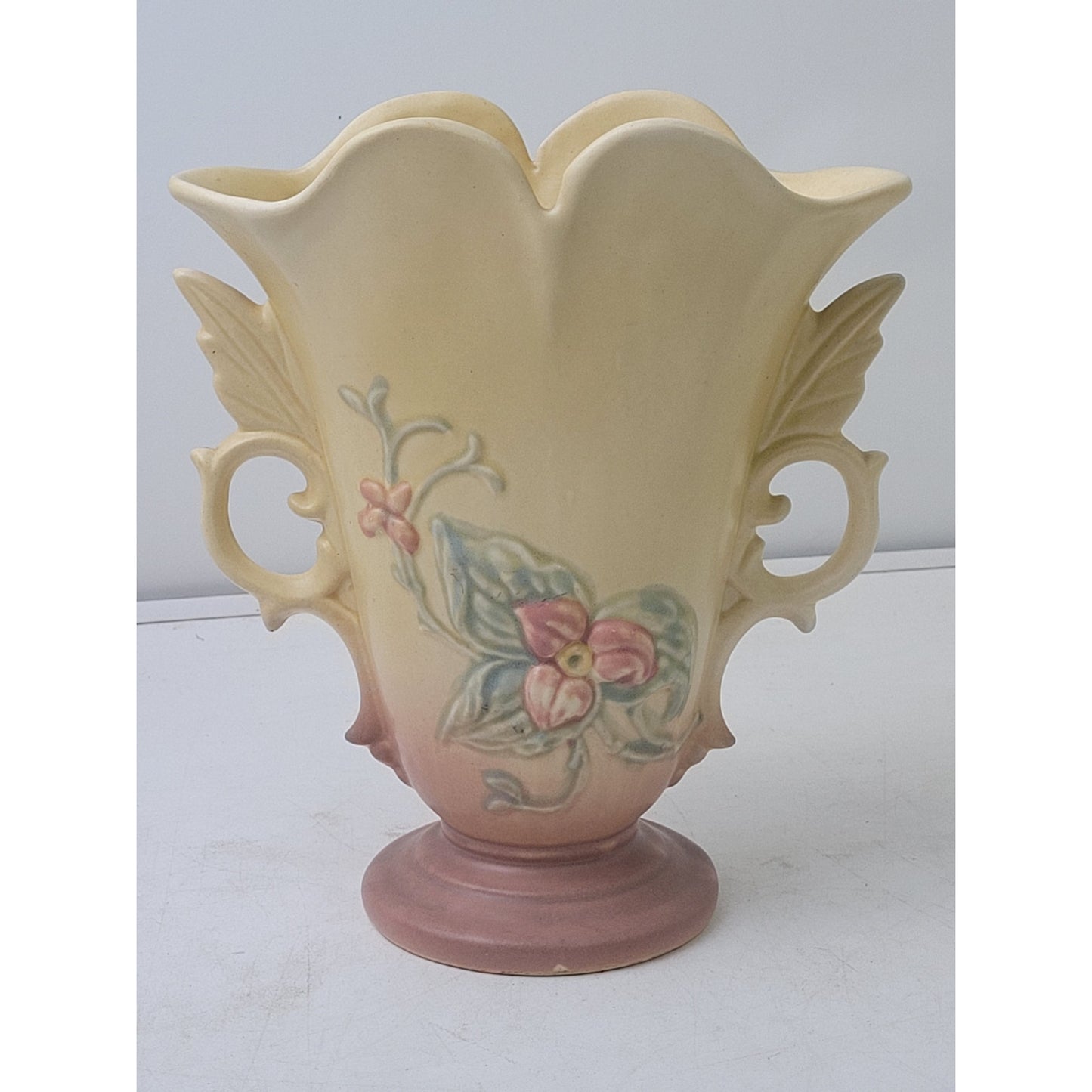 Vintage Hull Pottery Wildflower W-9 Vase Double Handle Yellow | 9" H | USA
