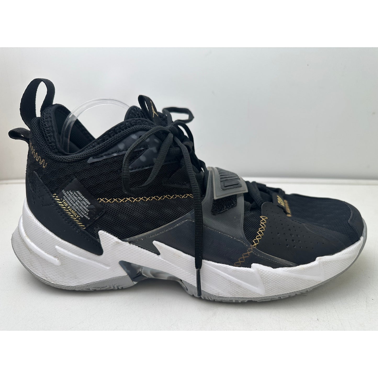Air Jordan Why Not Zer0.3 Black/Metalic Gold Sneakers Men's Sz 11