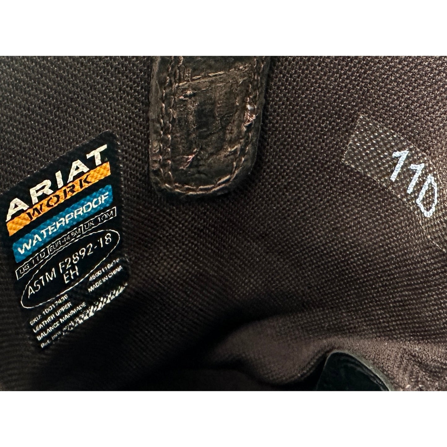 Ariat WorkHog H2O Waterproof Western Work Boots Men's Sz 11