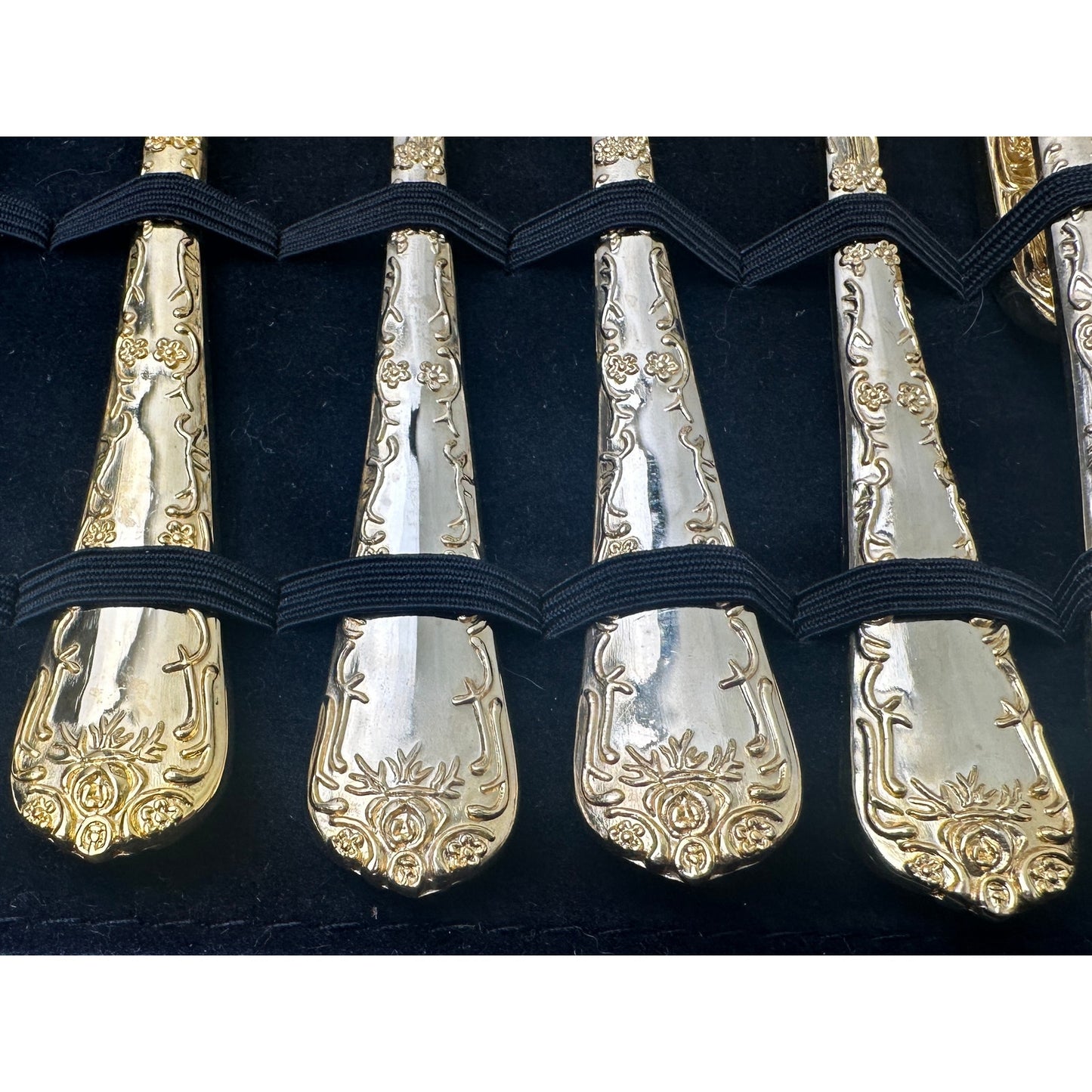 WM. Rogers & Son Enchanted Rose Gold Plated Flatware Set 62 PC Some New & Sealed