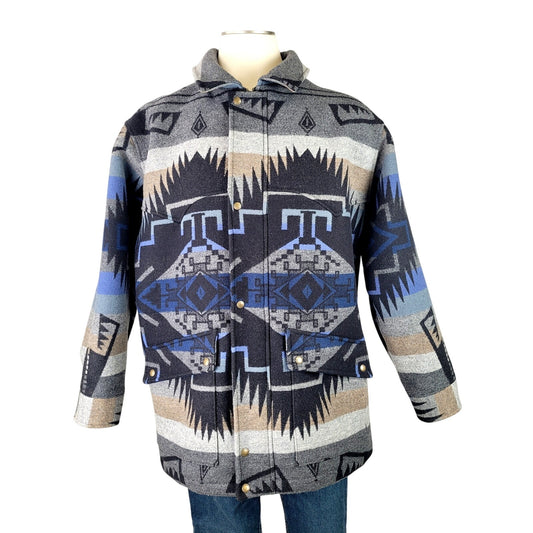VTG Pendleton High Grade Western Wear Wool Jacket Coat Southwestern Aztec Sz XL