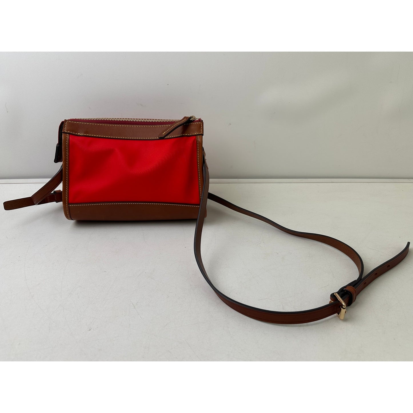 Dooney & Bourke Red Nylon Wayfarer Zip Crossbody Bag
