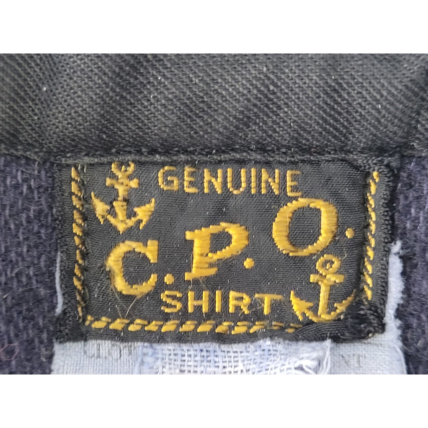 Vintage 1930s-1950s Heavy Wool US Navy Chief Petty Officer (CPO) Shirt Sz S/M