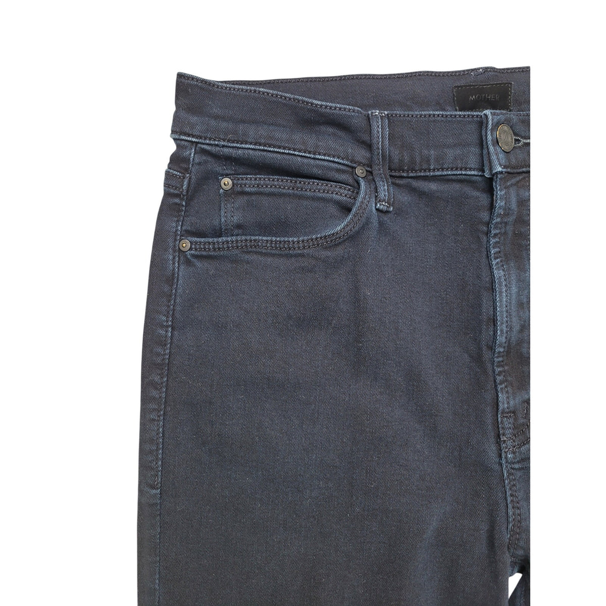 MOTHER The Stunner Zip Two Step Fray Dark Wash Skinny Jeans | Women's Sz 30