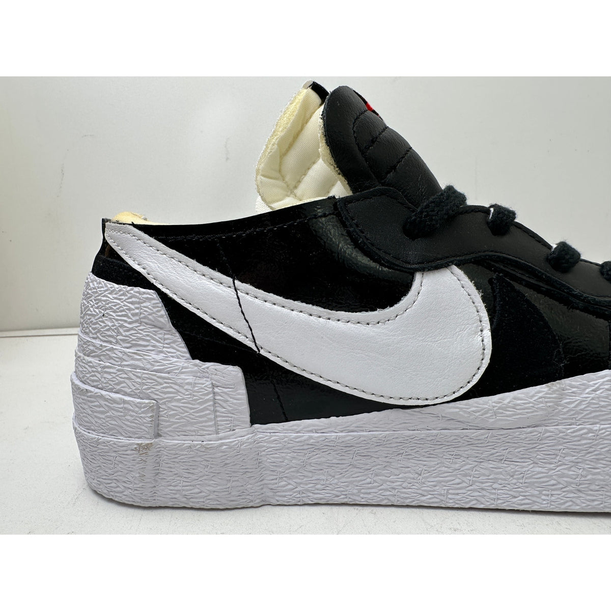 Nike Blazer Low x Sacai Black Patent Leather Sneakers Men's Sz 11