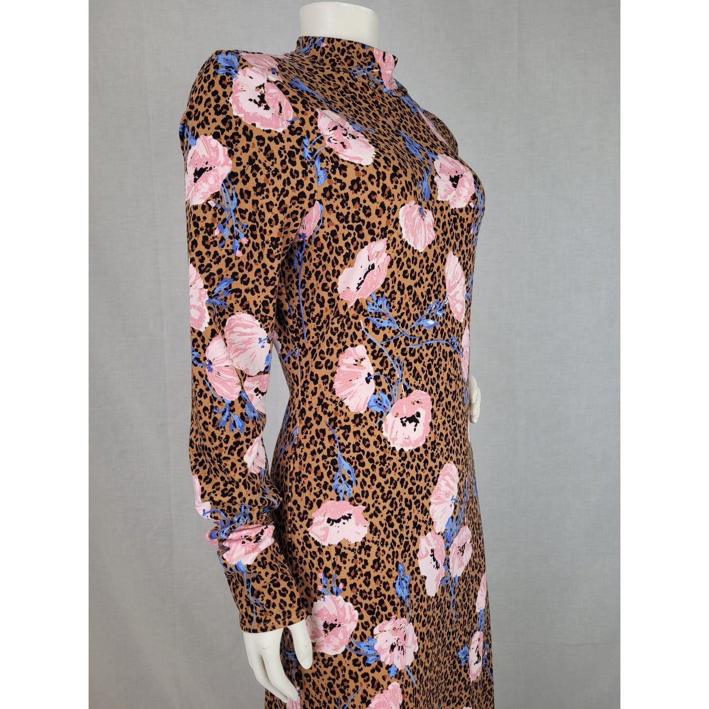 Free People Women's Retro Romance Midi Maxi Dress Camel Combo, Floral Print Sz S