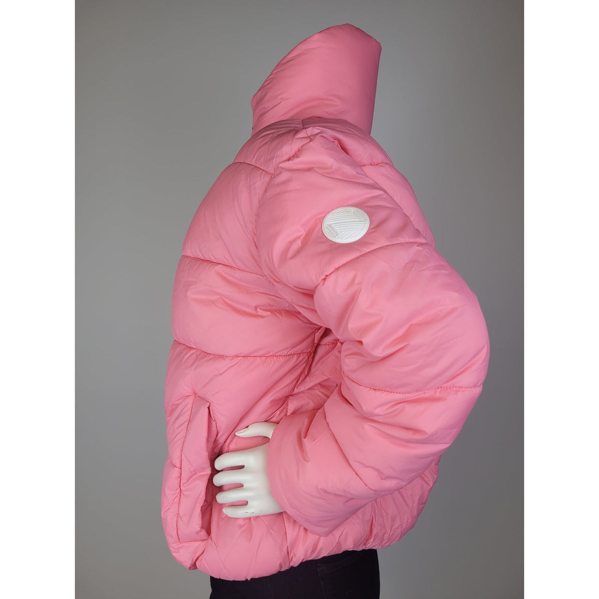 NOIZE x Jillian Harris Jilly Box Avalon Puffer Jacket in Pink Women's Sz S NWT