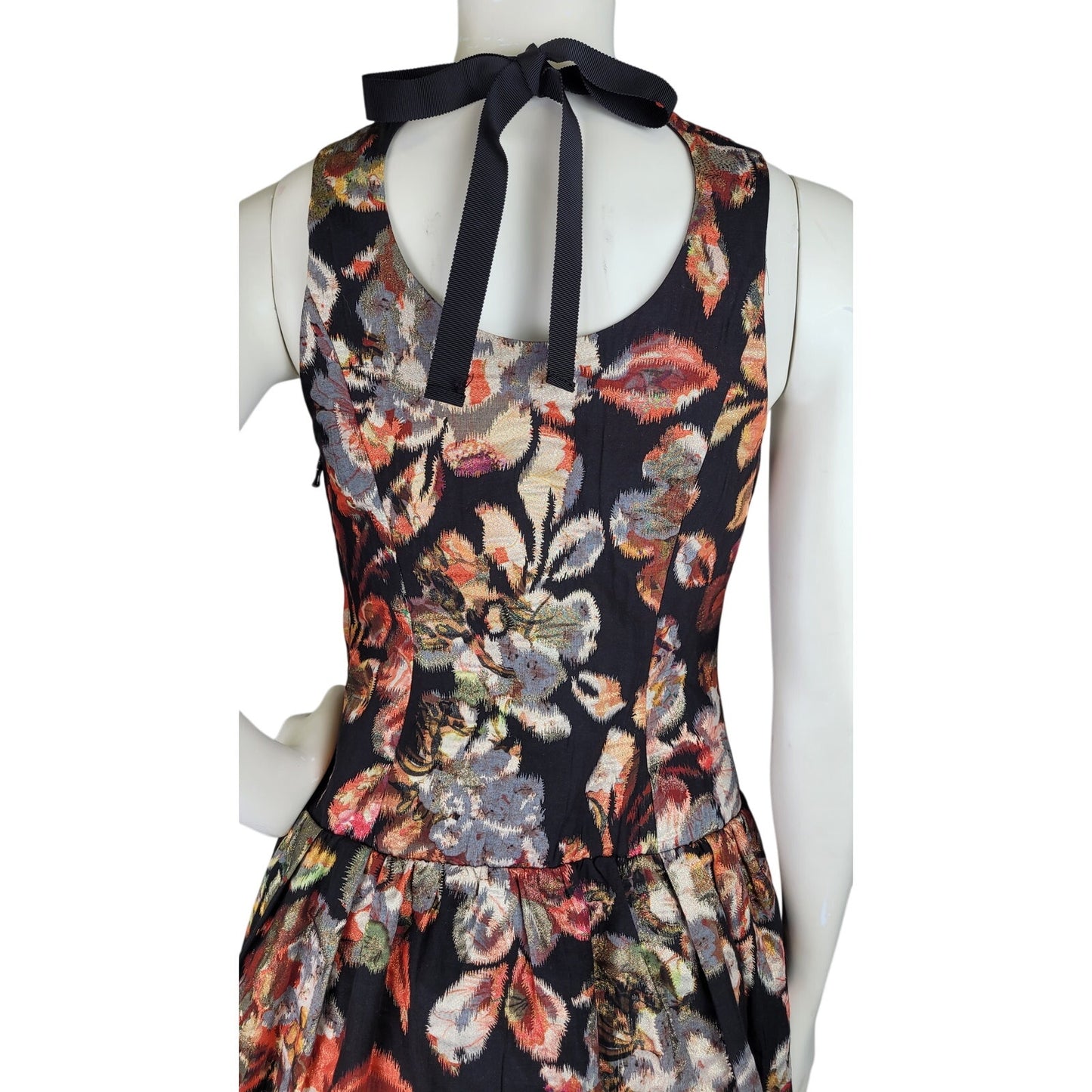 Anthropologie Leifsdottir Adelita Floral Fit-and-Flare Brocade Dress Sz 0