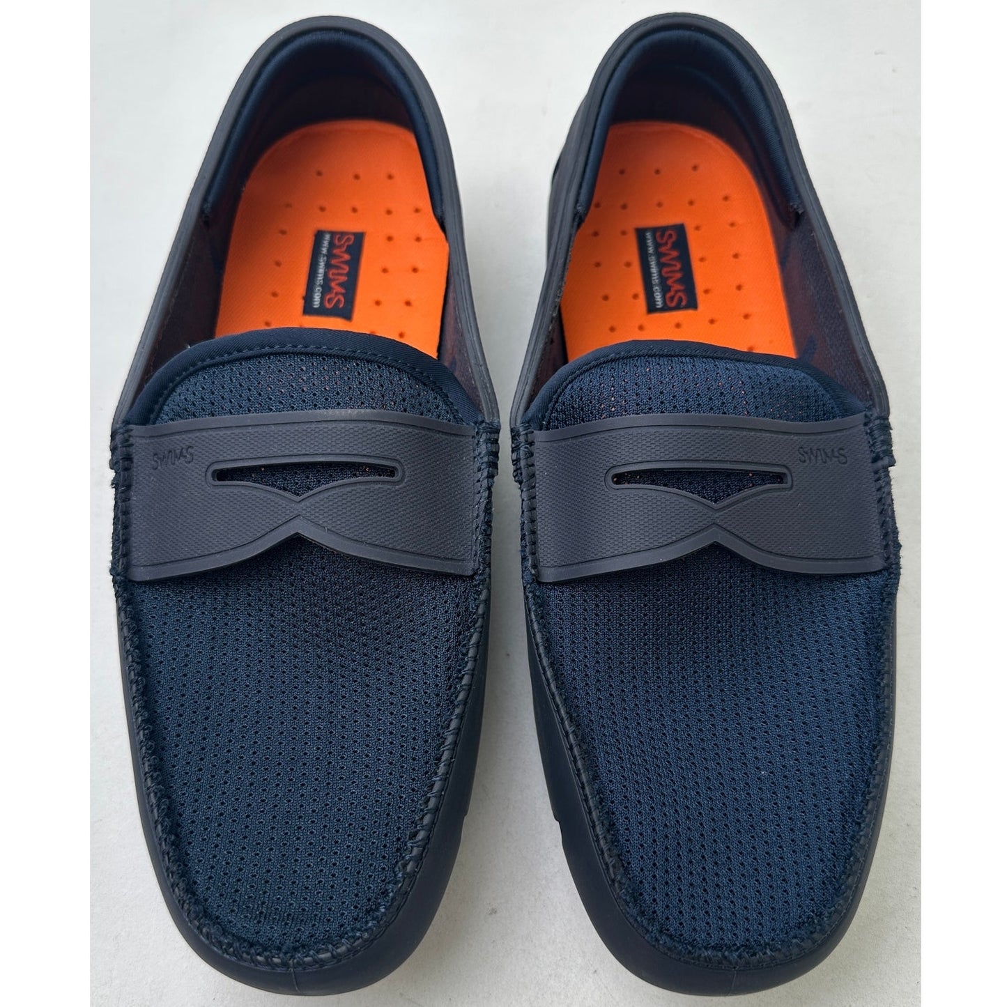 Swims Navy Blue Mesh & Rubber Penny Loafers Water Shoes Men's Sz 8
