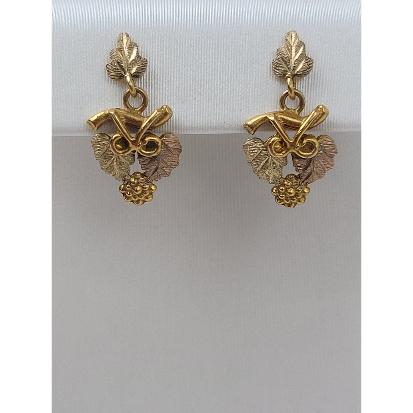 VTG 10K Yellow Rose Gold Grape Cluster Earring & Necklace Set 2.61 g