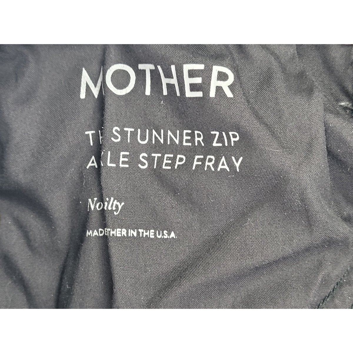 MOTHER The Stunner Zip Ankle Step Fray Grey Black Skinny Jeans Women's Sz 29