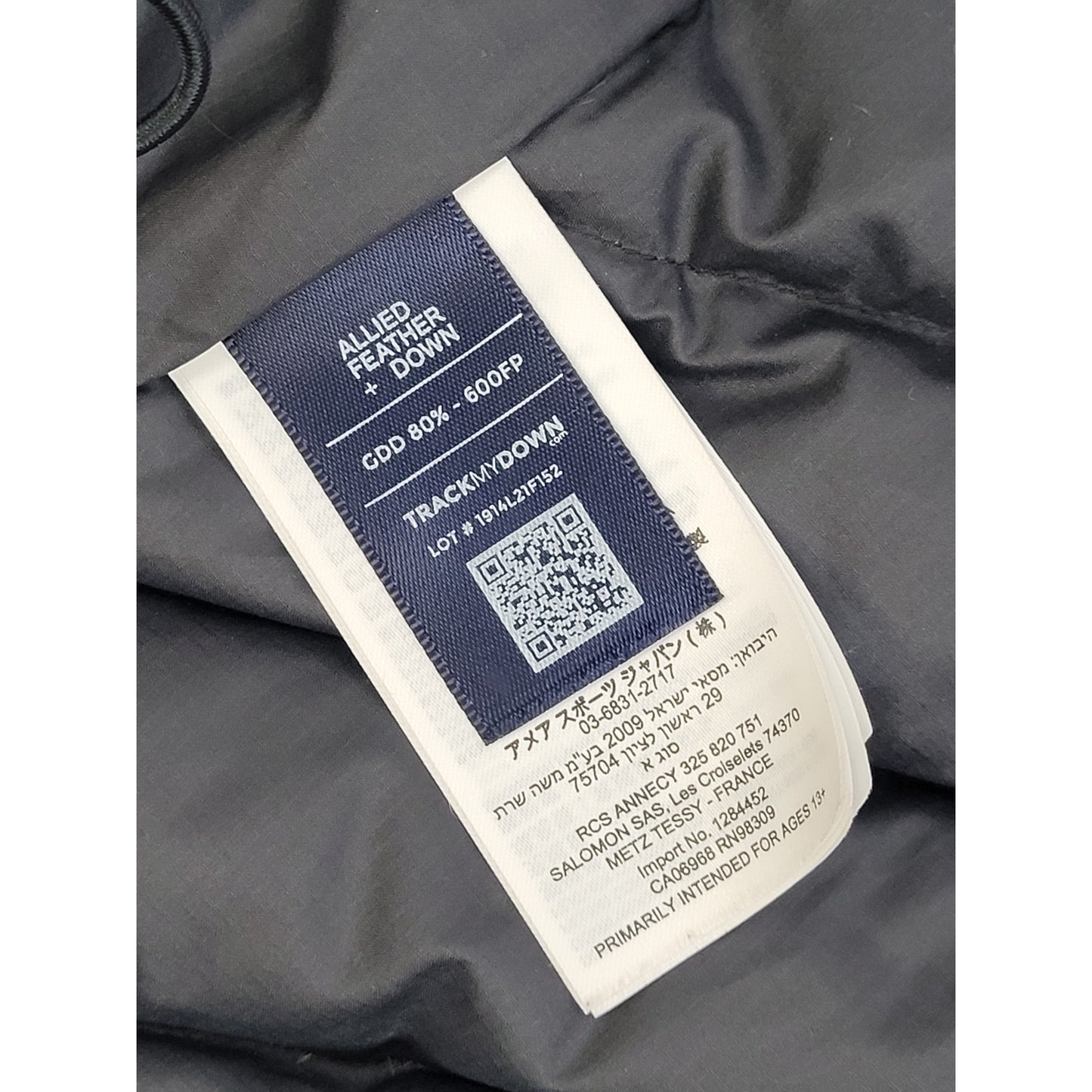 Salomon Black Micro Down Puffer Jacket Women's Sz XS