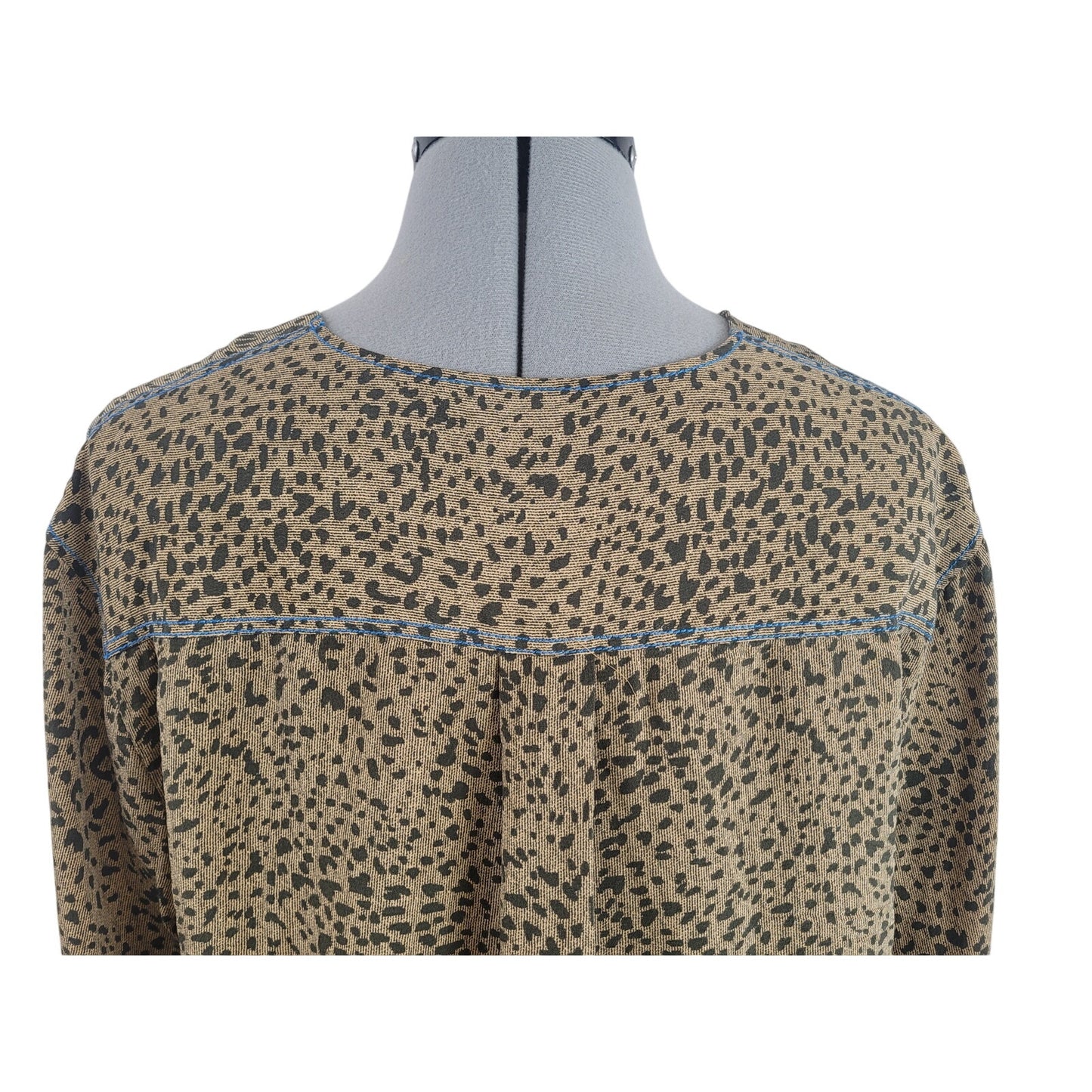 Rag & Bone Leopard Print Silk Blouse Sz L