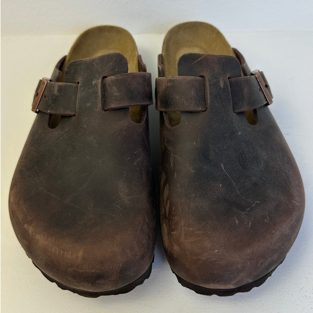 Birkenstock Boston Soft Footbed Clogs Habana Oiled Leather Unisex Size 41