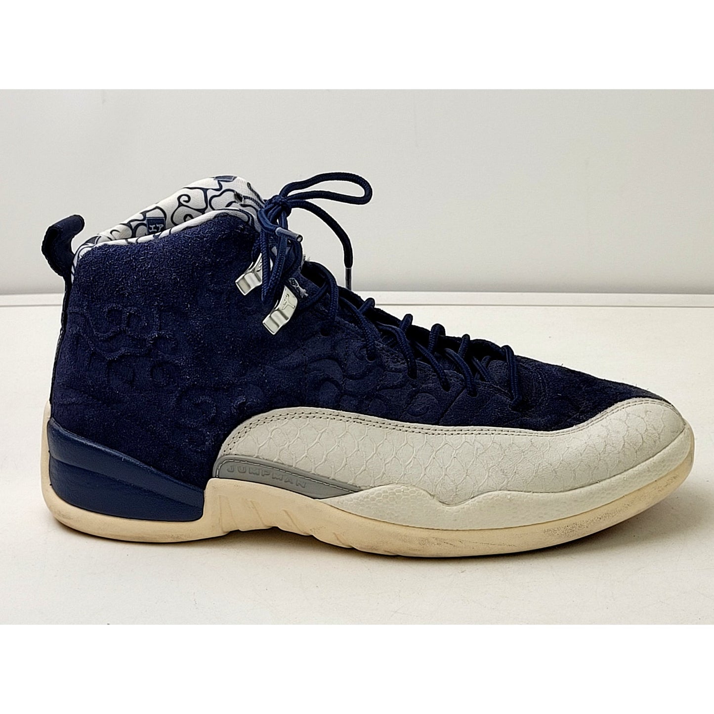 Nike Air Joran 12 Retro "International Flight" Sneakers Navy Suede Men's Sz 11
