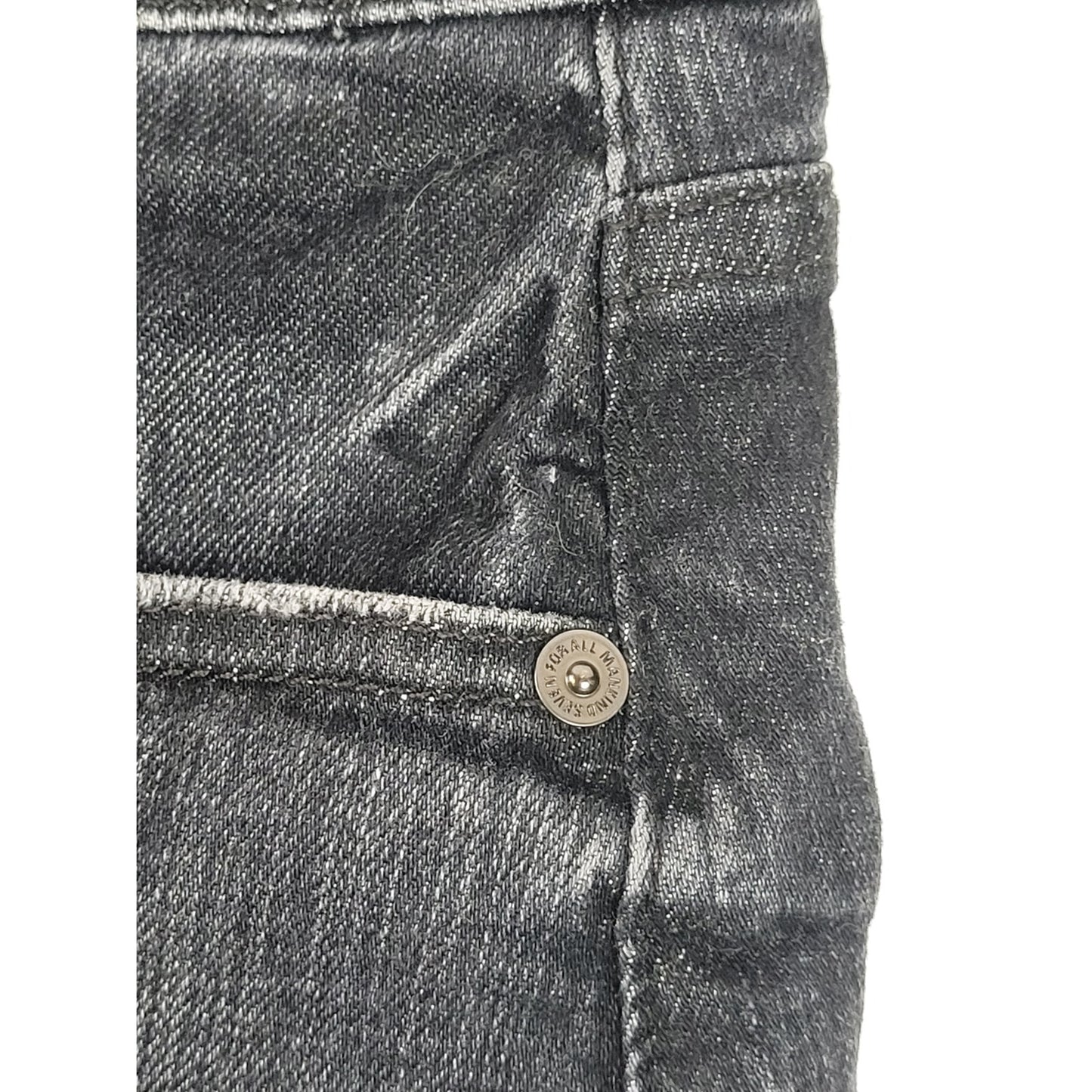 7 For All Mankind Monroe Cut Off Short Eclipse Dark Blue Denim Women's Sz 30 NWT