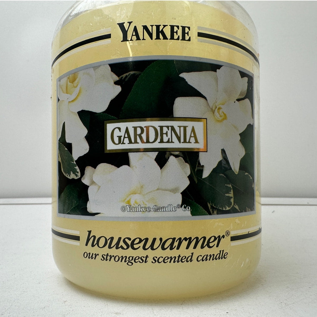 Vintage Retired Yankee Candle Gardenia Housewarmer Large 22oz Jar