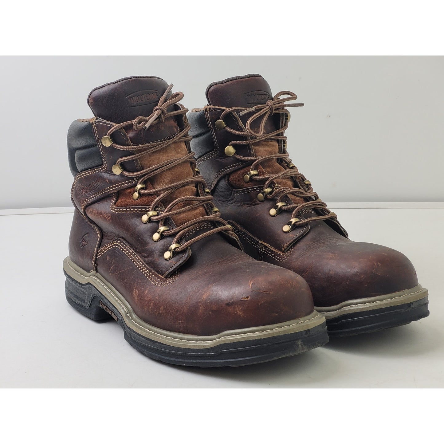 Wolverine Raider Steel-Toe 6" Leather Work Boots Men's Sz 11