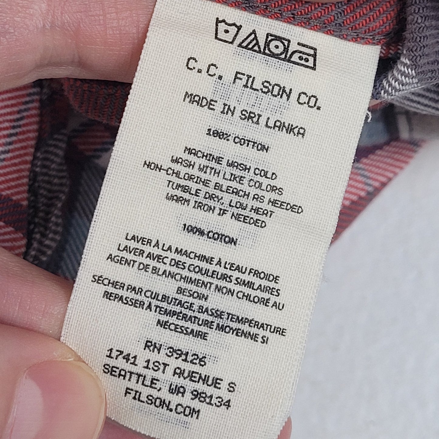 Short Sleeve Alaskan Guide Shirt | Red & Gray Plaid | Men's Sz L