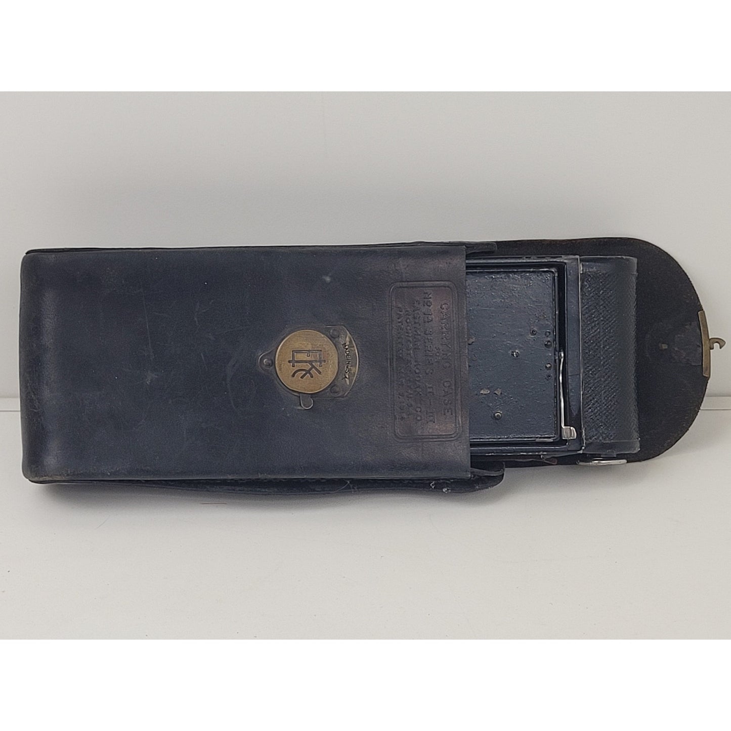 Antique 1910 Kodak Ball Bearing Shutter No. 2-A Folding Camera with Leather Case (Untested)