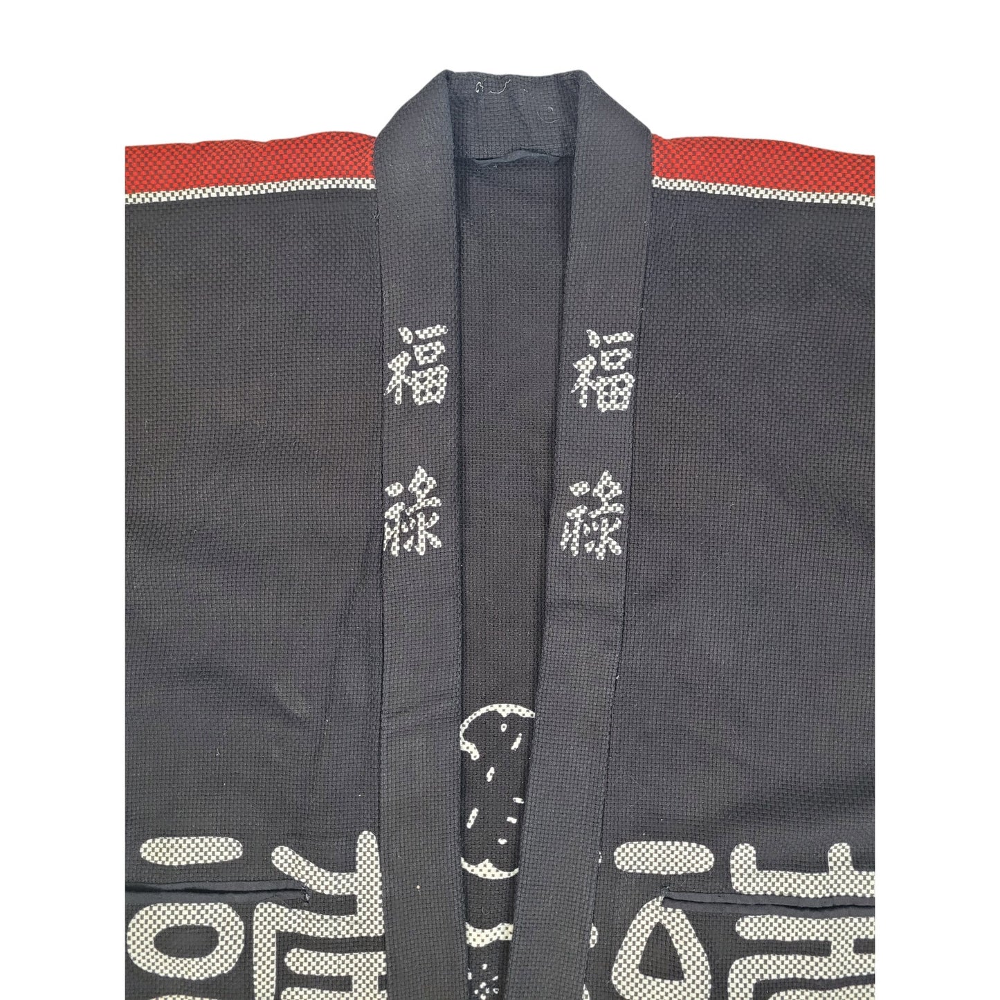 Happi Kimono Sashiko Fire Fighter Fireman Traditional Hanten Jacket Japanese XL